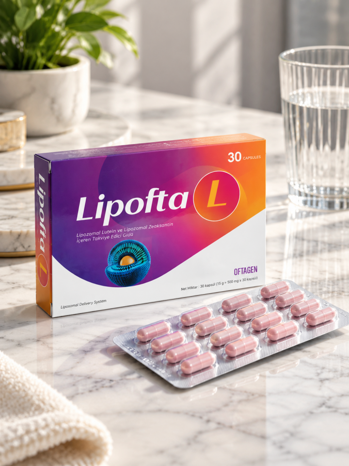Lipofta L 30 Kapsül Lipozomal Lutein, Lipozomal Zeaksantin Ve Koenzim Q10 Içeren Takviye Edici Gıda