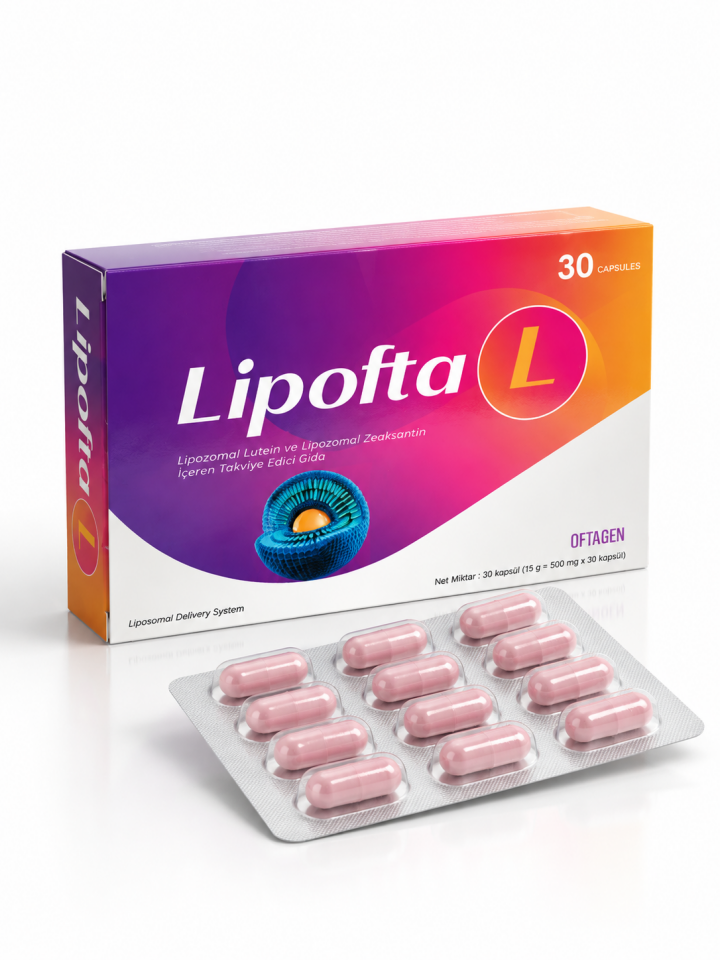 Lipofta L 30 Kapsül Lipozomal Lutein, Lipozomal Zeaksantin Ve Koenzim Q10 Içeren Takviye Edici Gıda