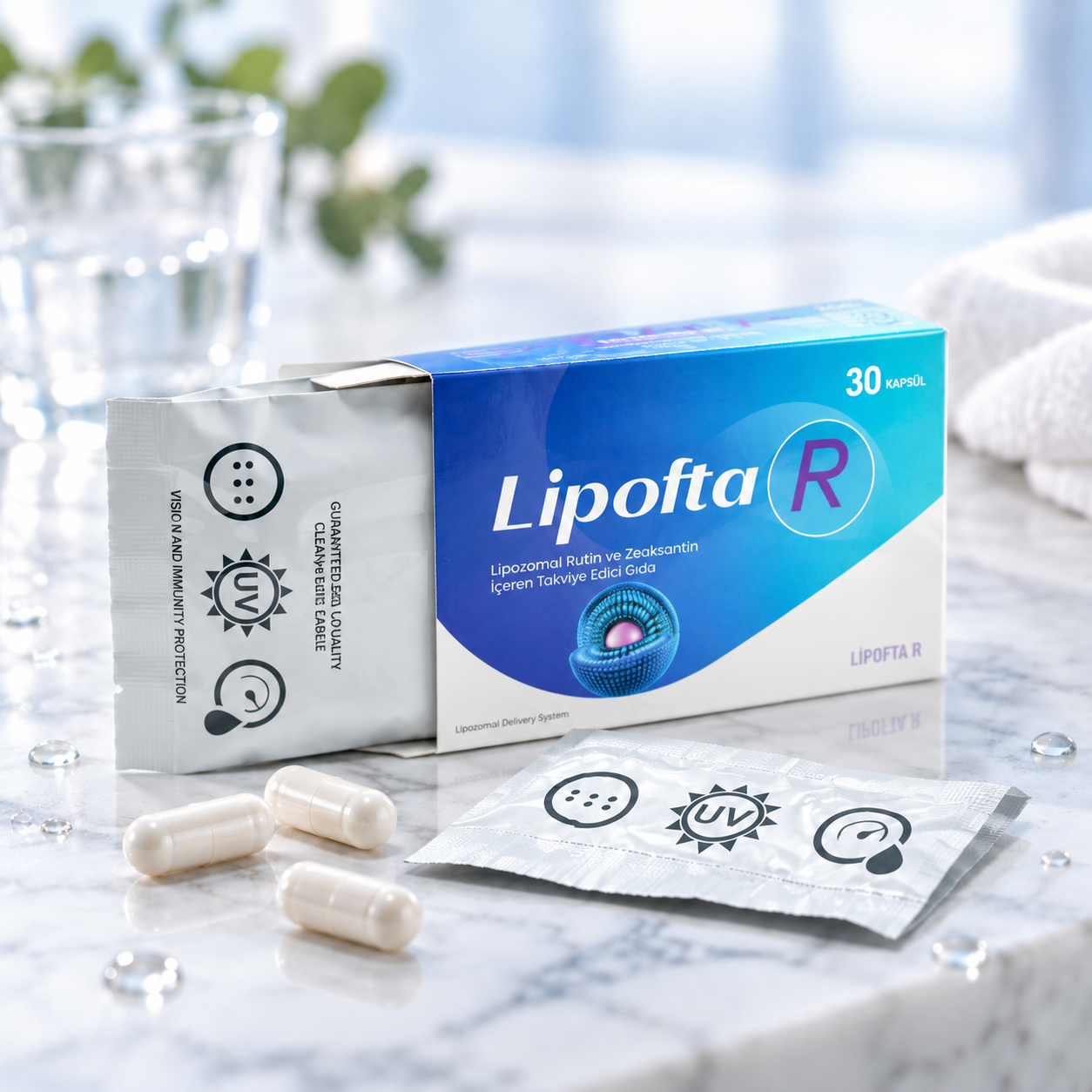 Lipofta R 30 Kapsül Multi Lipozomal Vitamin Kompleks Resveratrol, Koenzim Q10, Balık Yağları