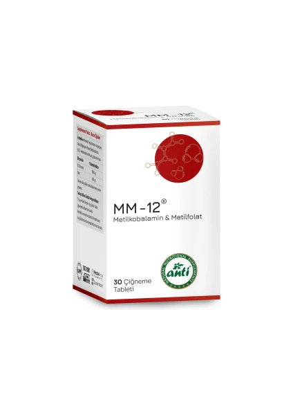 Anti MM-12 Metilkobalamin Çiğneme Tableti