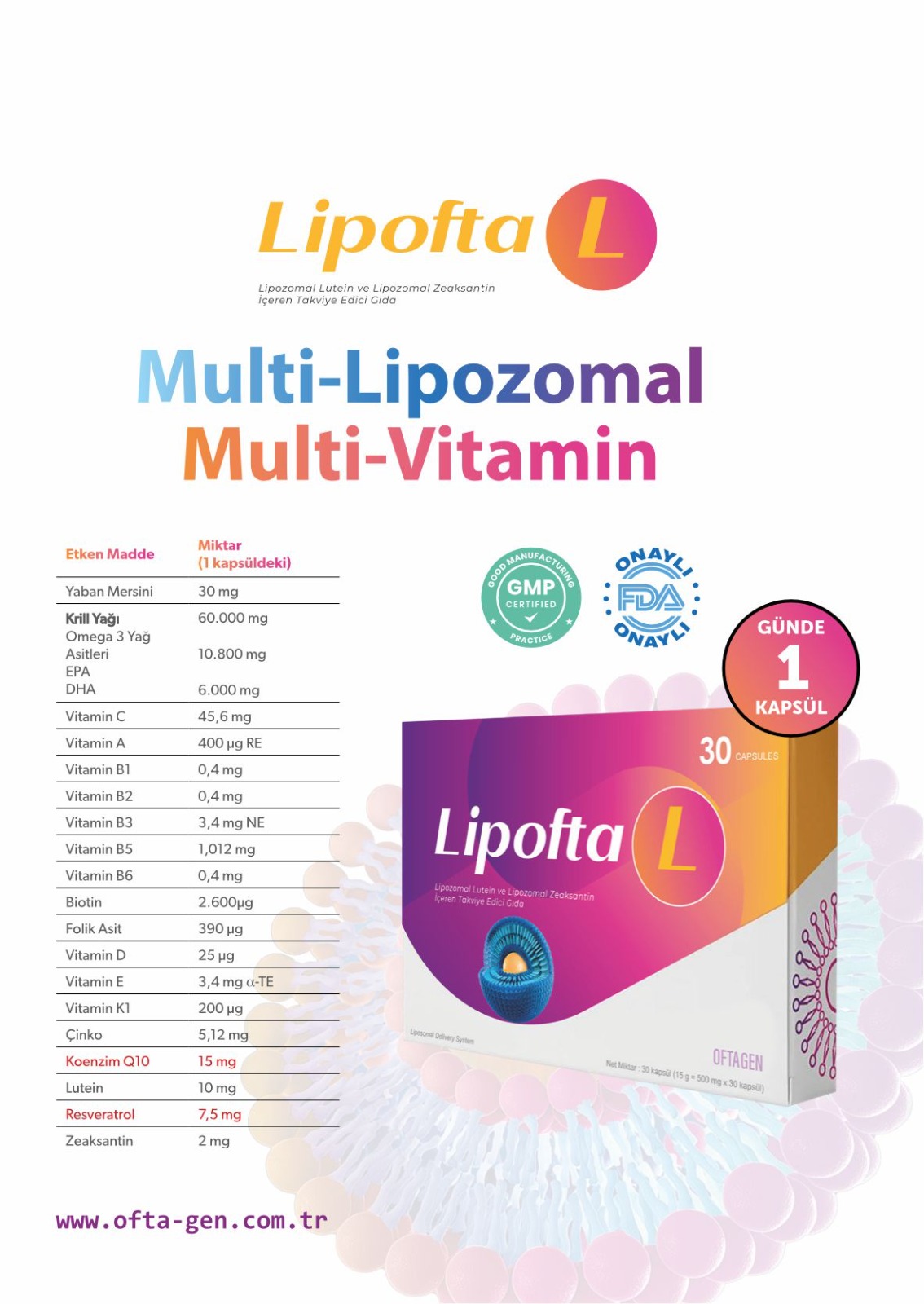 Lıpofta%20L%2030%20Kapsül%20Lipozomal%20Lutein,%20Lipozomal%20Zeaksantin%20Ve%20Koenzim%20Q10%20Içeren%20Takviye%20Edici%20Gıda